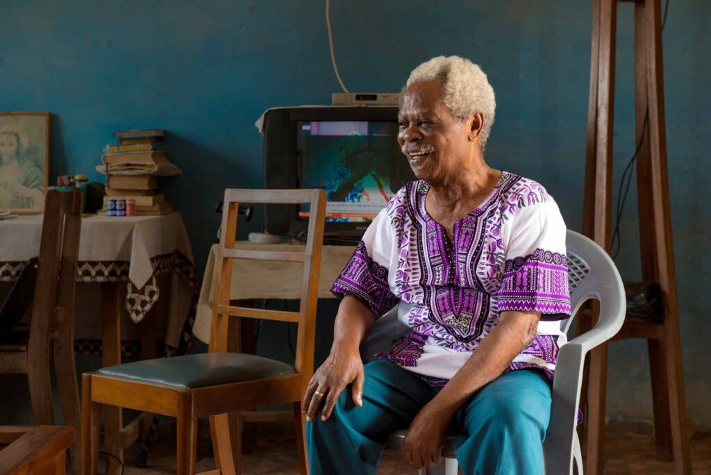 George Ogbe, the former chairman of the Siwu language committee and a resident of the Lolobi-Ashiambi village.