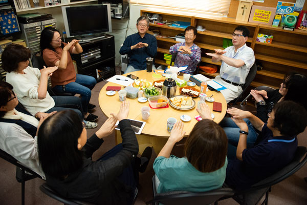 Yamagata Deaf church Bible study