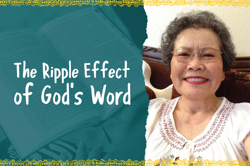 The Ripple Effect of God's Word title with picture of Ruth