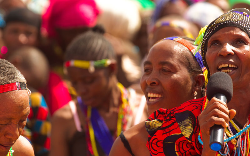 Singer at the Burunge New Testament dedication