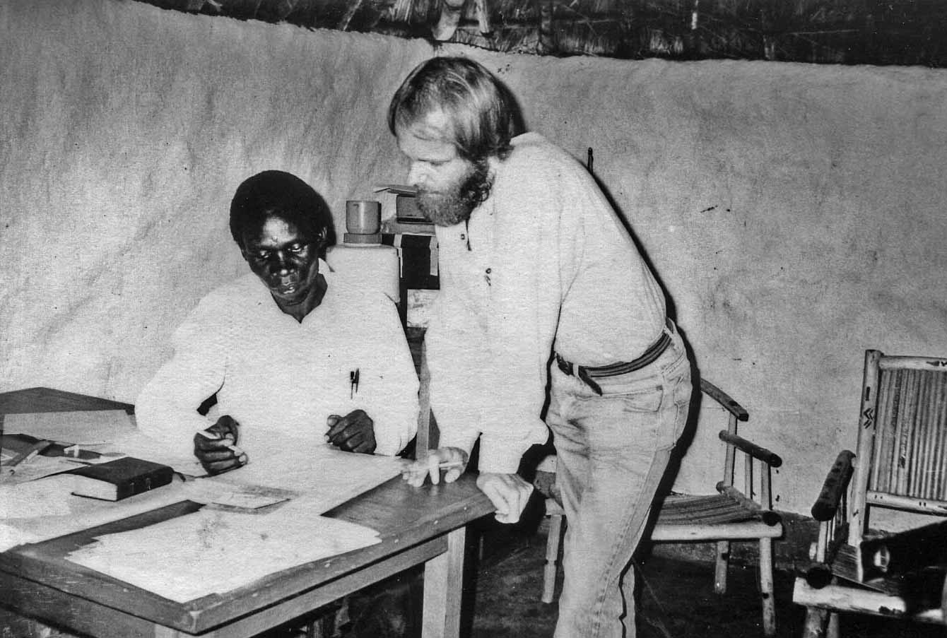 Doug and Bennett working