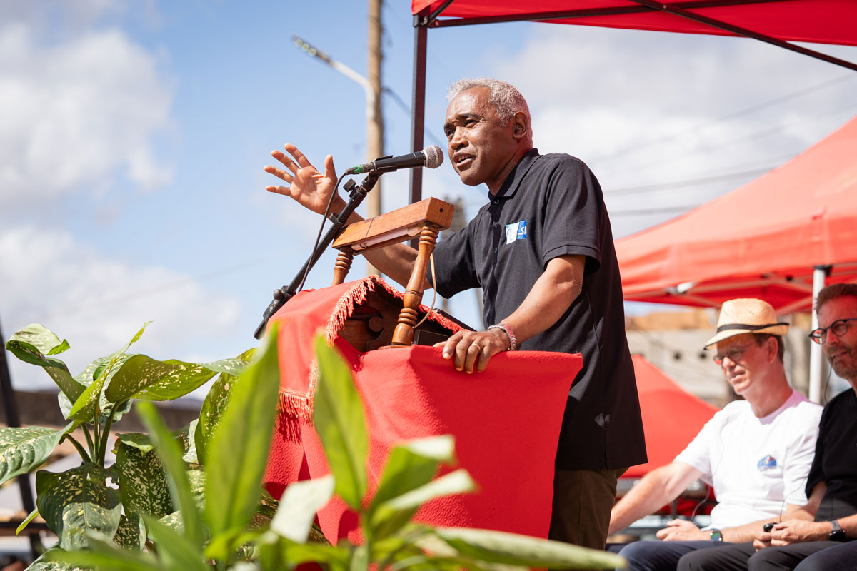 /><figcaption> Pastor Njato Rakotobe speaking at the Sihanaka Bible Dedication.</figcaption></figure>
<p>There are at least 12 languages represented in Madagascar, and local churches have long felt the burden to see the Bible translated into each of them. Pastor Njato Rakotobe challenged his congregation with a question that pierced their hearts:</p>
<aside class= Pastor Njato Rakotobe speaking at the Sihanaka Bible Dedication.