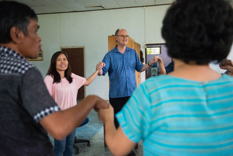 Devotional time with the Mando Malay Discovery Bible Studies.