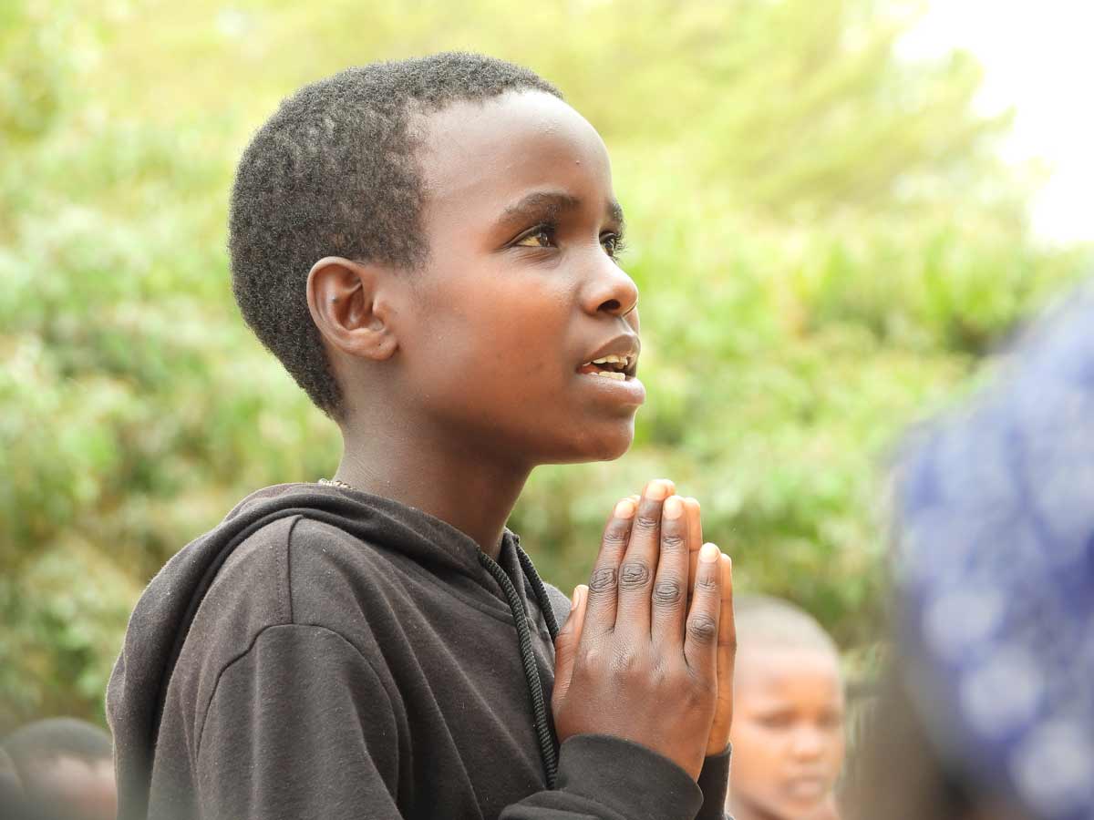Child praying.