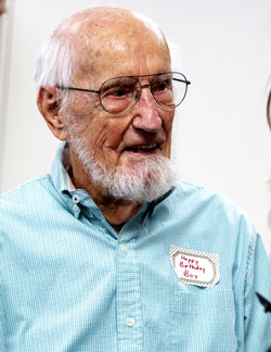 Clarence Schipper celebrating his 100th birthday