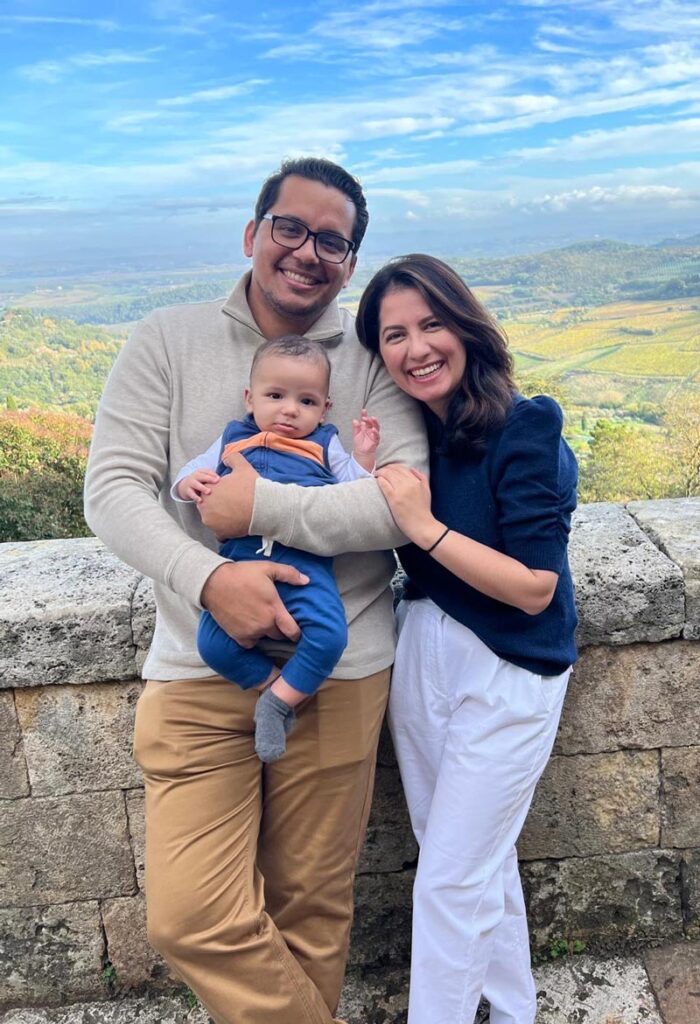 Karen and Jorge with their son Filipe