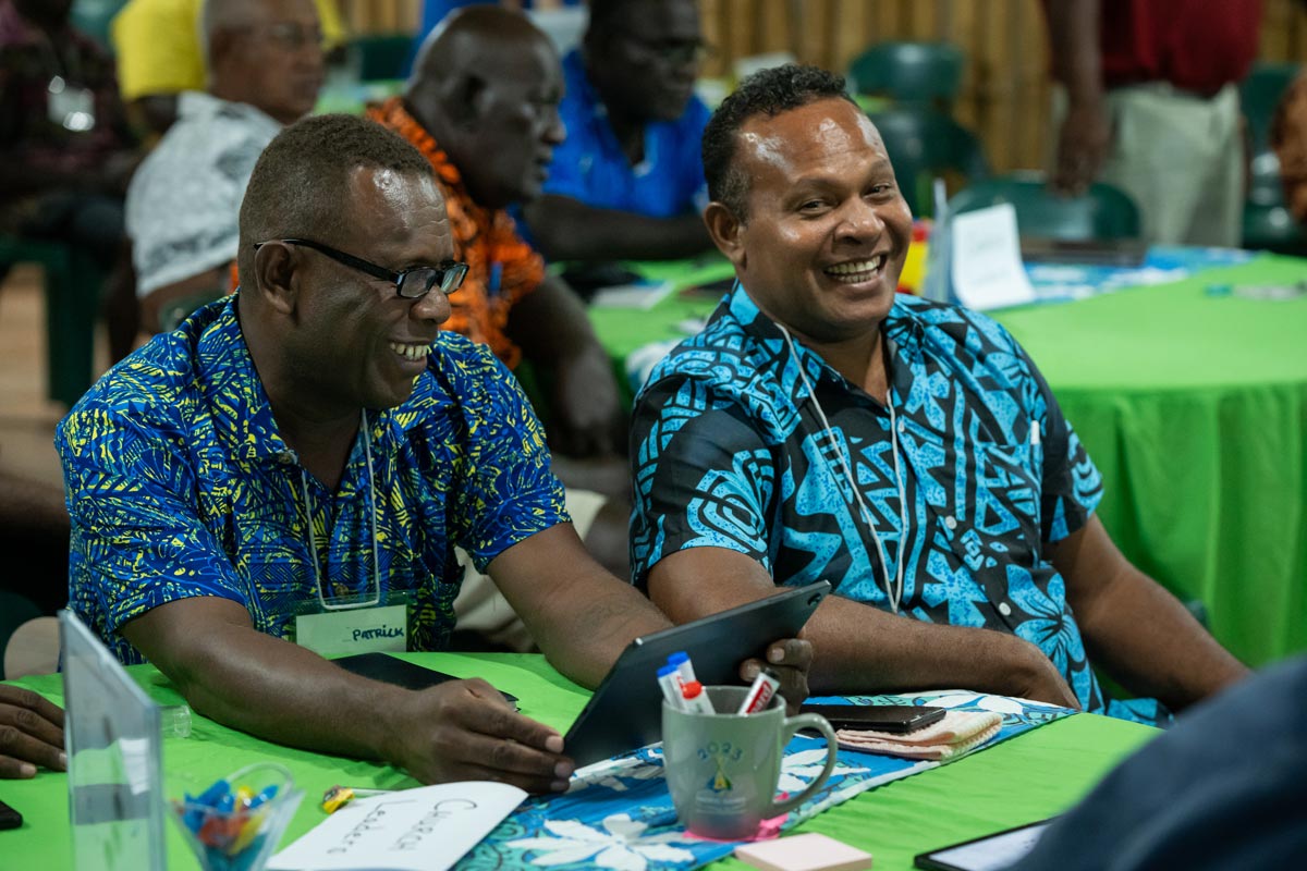 Local translators participating in a translation workshop in the Solomon Islands