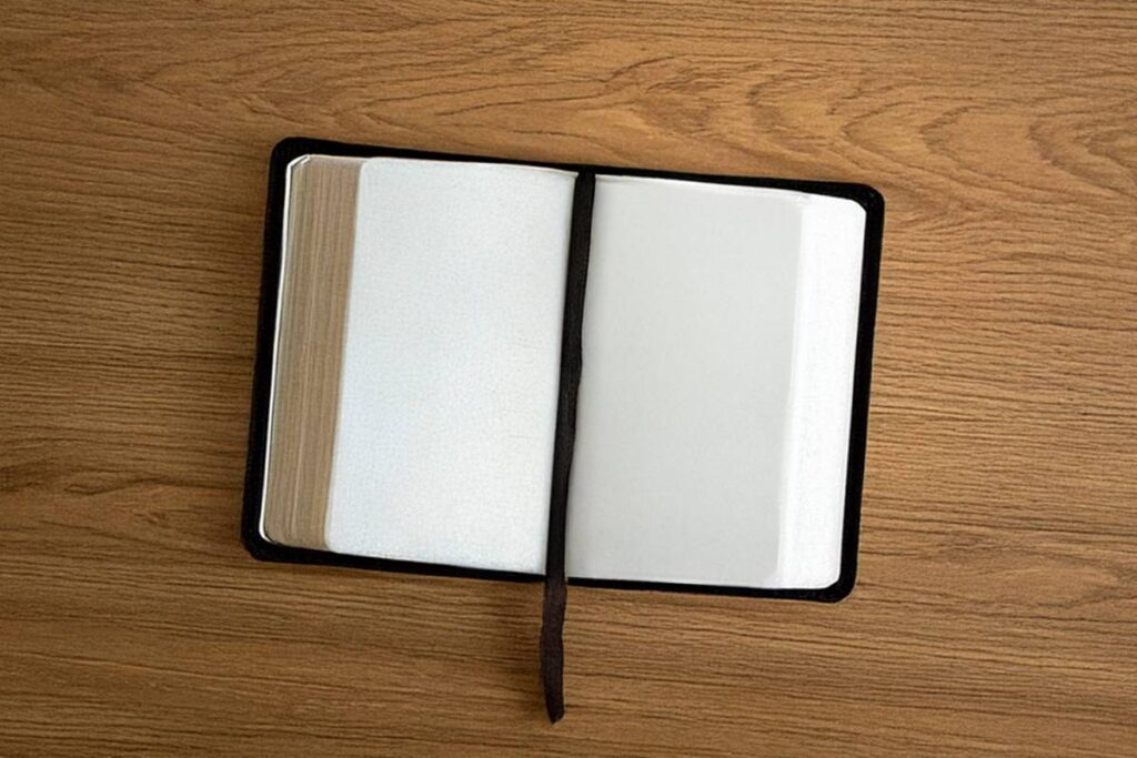 Bible with blank pages.