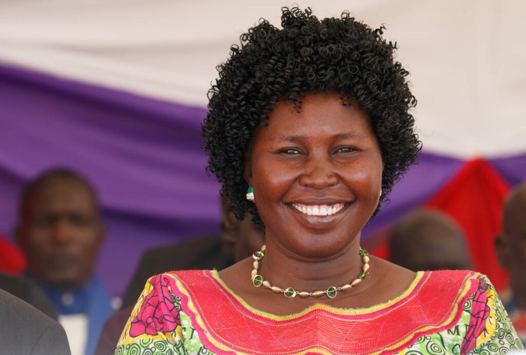 Ugandan woman smiling.